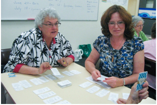 playing the card game,  Sweethearts